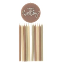 Ensemble de Bougies - Crème Rose - 9,5 cm