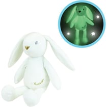 Luminou Lapin blanc Peluche lumineuse naturelle fonctionne sans pile+/- 20 cm