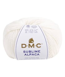 Pelote de Laine et Alpaga Sublime Alpaca - DMC : Luxe et Douceur pour l'Hiver 119 Blanc
