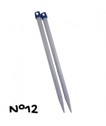 Aiguilles à Tricoter de 40cm en plastique n°6,5 à n°20 - Distrifil taille n°12
