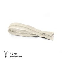 Fermeture éclair Z53 - moulée 6mm Non séparable - 15 cm