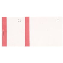 Bloc vendeur à bande couleur 100 feuillets double numérotage - Format 6 ,6x13,5 cm - Rouge - x 50 - Exacompta