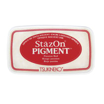 StazOn Tampon encreur pigmenté, rouge classique, 9,6x5,5x2,2cm