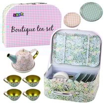Set De Thé En Mallette Métal Pastel Pour Enfants 15 Pièces