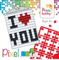 PIXEL Kit créatif porte-clé 4x3cm - I love you