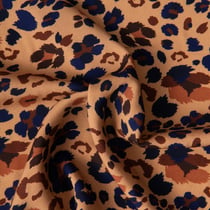 Tissu Viscose imprimé Arty Lynx sur fond Beige
