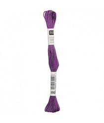 Fil à broder mouliné Uni - Rico Design 102 Violet