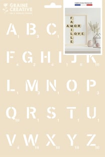 POCHOIR A4 SANS SACHET - ALPHABET JEU DE SOCIETE