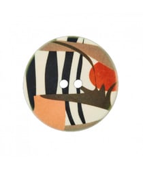 Boutons motif nature polyester 2 trous 44mm - Prym 0090 Multicolore