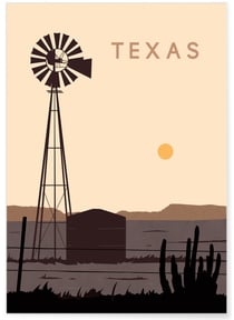 Poster Texas | A3 : 29,7x42cm