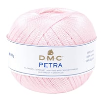 Pelote de laine - 100% coton - Rose pâle - 54461 - DMC - Petra - Longues fibres