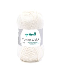 Fil à tricoter COTTON QUICK UNI - Gründl - PPSC - certifié Oeko-Tex 132 Ecru