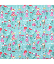 Tissu coton enfant suzette de 150 cm de largeur Vert vendu par 50 cm