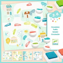 DJ9952 coffret tampons circulation - Djeco - Aqua