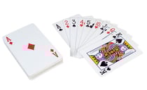 Jeu de 54 cartes geantes xl 21 cm - maxi cartes a jouer grand format - plein air