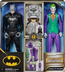 Coffret batman adventure : batman et jocker + 12 accessoires - 2 figurines 30 cm - personnage marvel - spin master