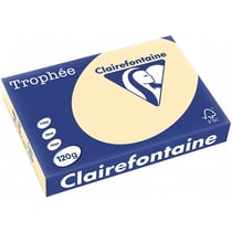 Ramette de papier - A4 - Chamois - Pastel - 120g - Impression - 250 feuilles - Clairefontaine Trophée