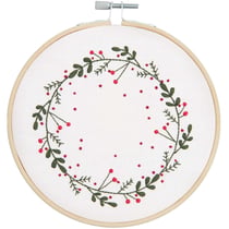 Kit broderie couronne de Noël Ø 15 cm