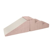 Lot de 2 grands blocs en mousse rose velours côtelé - Velinda - Beige