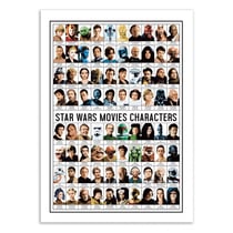 Affiche 50x70 cm - Star Wars Movies Characters - Olivier Bourdereau
