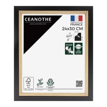 Cadre photo Actual bois noir 24x30 cm