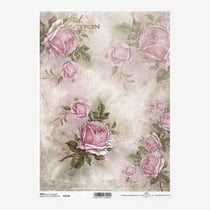 1 feuille de papier de riz 21 x 29,7 cm Itd Collection VINTAGE ROSE ROSIER 1170