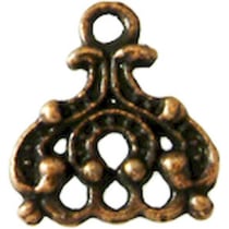 MégaCréa - Breloque pendentif Diviseur orné 14mm Cuivré (lot de 10)