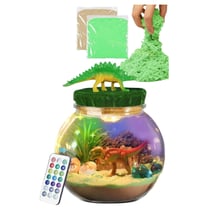 Kit créatif de terrarium dinosaure à monter soi-même avec lumière LED et télécommande
