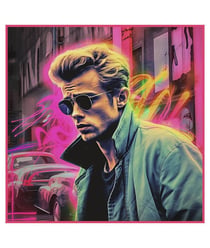 Carré simili cuir 44x44 cm James Dean