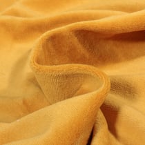 Tissu Jersey Velours tout doux Jaune moutarde