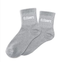 Chaussettes - Femme - Gris avec paillettes - Elégante - Taille 36/42 - Humour - Cadeau
