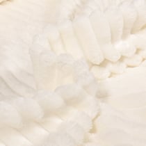 Tissu Doudou Ultra doux uni côtelé envers doudou Ecru