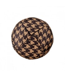 Carte de 2 boutons Recyclé cuir à queue 18mm motif pied de poule - Union Knopf Marron