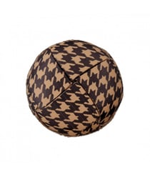 Carte de 2 boutons Recyclé cuir à queue 18mm motif pied de poule - Union Knopf Marron