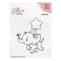Tampon transparent scrapbooking Nellie's choice ELEPHANT AVEC ETOILE 011