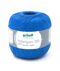 HAKELGARN 100 fil coton à crocheter - Grundl - certifié Oeko-Tex 130 Bleu