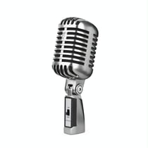 Microphone Vintage Style Haute Sensibilité Pour Scène et Performance Argent YONIS