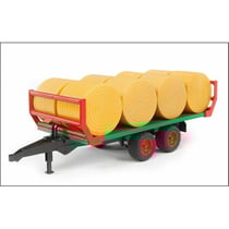 Remorque de transport de balles avec 8 balles rondes