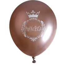 6 Ballons Princesse Rose Gold