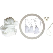 MégaCréa DIY - Kit couronne de Noël en laine 25 cm