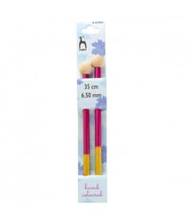 Aiguilles à tricoter 35 cm Bois Flair Du N°3 au 10 - Pony taille n°6,5