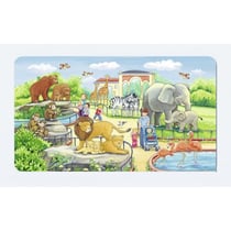 Puzzle avec cadre - visite des animaux du zoo 15 pièces - ravensburger - 061167