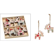 8 Suspensions Renne - Bois