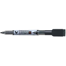 Lot de 10 marqueurs tableau blanc effaçables - PILOT - Pointe ogive ultra fine - Noir - V BOARD MASTER S