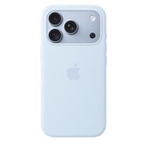 Coque en silicone Apple avec MagSafe pour iPhone 18 Pro – Bleu lumineux