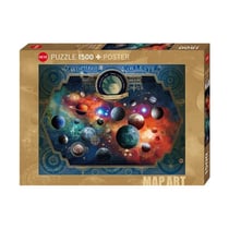 Puzzle 1500 pièces Heye Map Art Space World