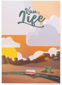 Affiche Van Life | A3 : 29,7x42cm