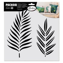 Pochoir pour textiles - Feuilles tropicales