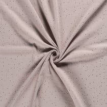 Tissu Double gaze Lina Pois dorés sur fond Beige sable
