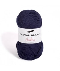 Coton et bambou à tricoter AMBRE - Cheval Blanc 094 Bleu